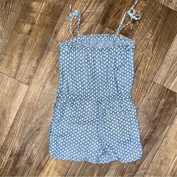 Vineyard Vines Girls Gustavia Block Print Romper Size Medium - Picture 9 of 15